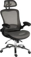 Teknik Harmony High Back Executive Mesh Office Chair With Height Adjustable Arms Grey - 6956GREY