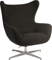 Teknik Office Fjord Nest chair in Carbon with high curving back Mainline Plus fabric