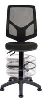 Teknik Office Vanguard Twin Lever Mesh Back Executive Task Operator Office Chair Height Adjustable Height Drafting Kit Black
