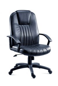 Teknik Office City Leather Faced Executive Office Chair With  Durable Nylon Armrests and Matching Five Star Base