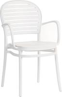 Teknik Office Skandi Café Armchair in white, wipe clean finish, no assembly required and perfect for breakout and canteens and boxed in 2's