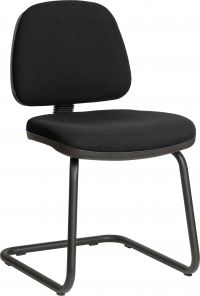 Teknik Office Ergo Visitor Black Fabric Cantilever Framed Chair Certified To 160Kg