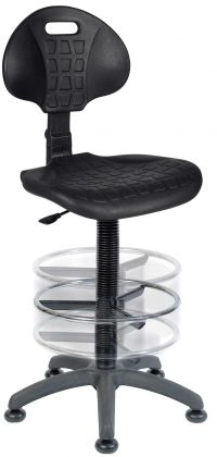 Draughter Labour Pro Deluxe Polyurethane Drafter Chair Black - 9999/1164