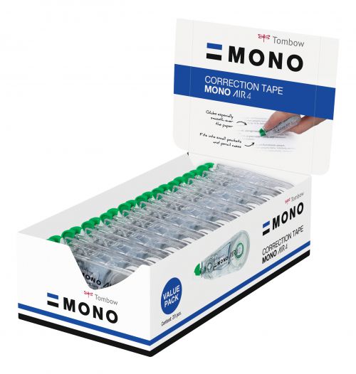 Tombow MONO Air Correction Tape Roller 4.2mmx10m White (Pack 15 Plus 5)