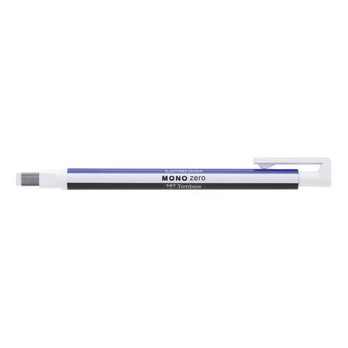 Tombow MONO Zero Refillable Eraser Pen Rectangular Tip White with White/Blue/Black Barrel - EH-KUS