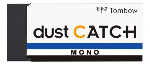 48812TW | MONO dust CATCH collects its own residues: Due to a special polymer formula small eraser bits stick to the eraser and do not remain on the paper. This enables an especially clean erasing and avoids that drawings are unintendendly damaged by eraser residues. Material: PVC, phthalate free and latex free. Weight: 19 g.