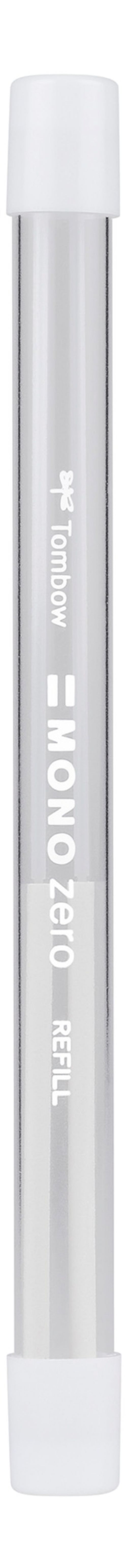 48791TW | The innovative eraser MONO zero is available with two differently formed tips for precise erasing: Round tip in 2.3 mm diameter and rectangular tip in 2.5 x 5 mm. It is an essential utensil for all professional or recreational use that requires pinpoint erasing. The slim casing is available in two different colours: Black and white/blue/black. The MONO zero has a push mechanism with metal lead. It is easily refillable. Recycling ratio approx. 77% of gross weight. Awarded with the iF product design award 2010 and the red dot design award 2010.