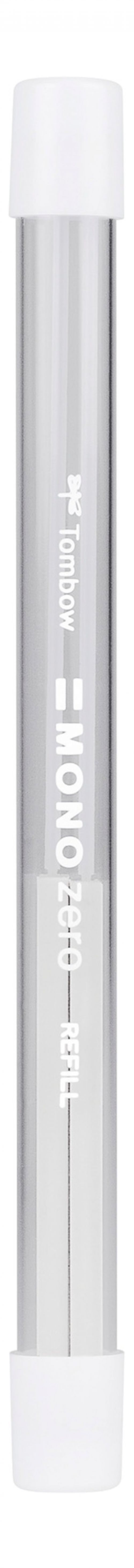 48798TW | The innovative eraser MONO zero is available with two differently formed tips for precise erasing: Round tip in 2.3 mm diameter and rectangular tip in 2.5 x 5 mm. It is an essential utensil for all professional or recreational use that requires pinpoint erasing. The slim casing is available in two different colours: Black and white/blue/black. The MONO zero has a push mechanism with metal lead. It is easily refillable. Recycling ratio approx. 77% of gross weight. Awarded with the iF product design award 2010 and the red dot design award 2010.