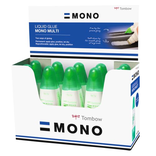 Tombow MONO Multi Liquid Glue With Two Tips White (Pack 10)