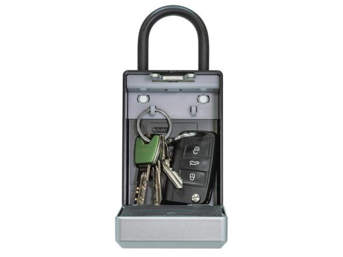 ABUS 797 SMART-BT KeyGarageâ„¢ with Shackle. It holds up to 20 keys, three car keys or up to 30 plastic cards on a temporary and flexible basis for various groups of people. Inside there are two hooks for keys.As an admin, you can generate a six-digit key code for others in the app, which will give them access to whatever is stored in the smart KeyGarage without the use of a smartphone; e.g. for guests in a holiday rental, workers, cleaning service, mobile care services and more. Another option is to send an electronic access ticket via the app.Equipped with the current, most secure AES-128-Bit encryption. The batteries can be changed any time without having to open the KeyGarageâ„¢ 787 Smart-BT. We recommend using the KeyGarageâ„¢ 797 Smart-BT in a protected outdoor area.Specifications:Body Dimensions (Height x Width x Depth):External: 120 x 82.5 x 63mm.External with Shackle: 179 x 82.5 x 63mm.Internal: 98 x 72 x 33mm.Shackle (Height x Width): 49 x 40mm.Shackle Diameter: 10mm.