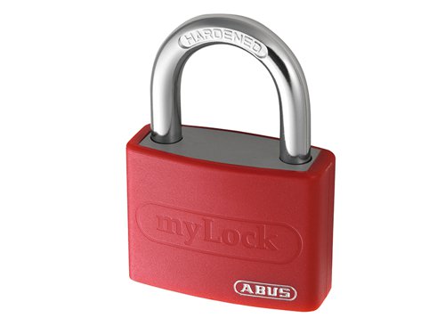 ABUS Mechanical T65AL/40mm My Lock Aluminium Padlock Red Keyed Alike 6401