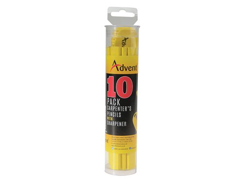 ADVACPTUB10 Advent Carpenter's Pencils & Sharpener