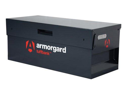 The Armorgard TuffBank™ Truck Box has Sold Secure and Secured by Design accreditation: TuffBank™ adheres to rigorous test standards required by the police. It has a robust construction with a host of innovative features such as anti-jemmy system, hardened steel plates, steel reinforcements and inset handles that require less space.Fitted with ultra-robust 5-lever deadlocks on both sides, strong chubb-style keys supplied. There is also a handy data plate with serial numbers for overnight key replacements. The lid is fitted with gas struts, plus a super-safe SlamStop™ feature. There is also a handy cable passing point for up to 2 cables.Replacement keys available, using the unique key number.Additional shelving can be purchased separately. Available as a free-fitting storage shelf or a PowerShelf with 4 USB ports for easy and convenient charging of mobile devices, plus 4 power sockets for secure charging of tools.The Armorgard TB12 TuffBank™ Truck Box has the following specification:External Dimensions: 1150 x 495 x 460mmInternal Dimensions: 1120 x 470 x 450mmWeight: 60kg