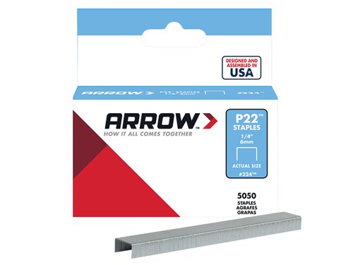 ARRP2214 Arrow P22 Staples 6mm (1/4in) (Box 5050)