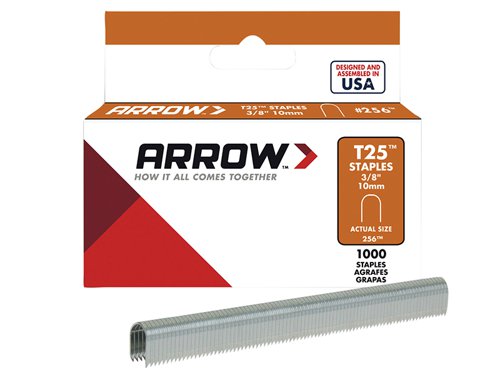 Arrow T25 Staples 10mm (3/8in) (Box 1000)