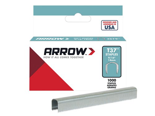 ARRT3712S Arrow T37 Staples 12mm (1/2in) (Box 1000)