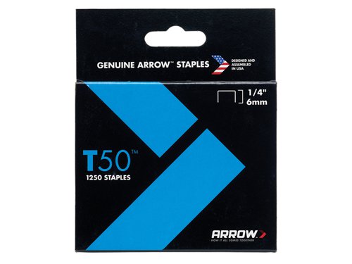 ARR T50 Staples 6mm (1/4in) (Pack 5000, 4 x 1250)
