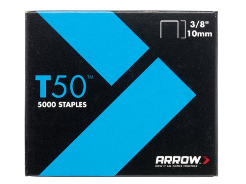 ARRT5038 Arrow T50 Staples 10mm (3/8in) (Pack 5000, 4 x 1250)