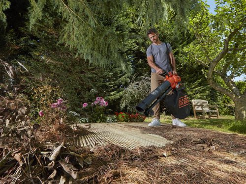 The BLACK + DECKER BCBLV3620L1 3-in-1 Blower Vac gives you the freedom to swap between leaf blower or vacuum mode with a simple touch of a button. It also features a handy mulching mode, reducing the volume of debris allowing more to be collected. Perfecting for clearing patios, lawns and flower beds with ease without the hassle of cords. It has 8 adjustable power settings, so it provides plenty of power to get the job done. Cordless convenience. Part of the 36V battery platform for long lasting power without the hassle of a cord. The 36V BLACK+DECKER battery is compatible across all other BLACK+DECKER 36V tools.Supplied with: 1 x 36V 2.0Ah Li-ion Battery and 1 x Charger.Specifications:Blow Speed: 270km/hr.Waste Reduction: 10:1.Collection Bag Capacity: 45 litre.