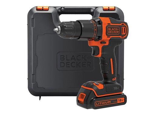 The Black & Decker BCD700S1K Combi Drill has a compact design with 2 gears and 11 torque settings, for precise screwdriving into various materials and variable speed function for control in a range of applications. It has an all metal motor and gearbox delivers 21,000 bpm for hammer drilling in masonry applications and 0-1,400 rpm variable speed for drilling and screw driving applications.The drill is fitted with a keyless chuck for fast and easy bit changes. Supplied with a double ended screwdriver bit, so you can start your projects straight away. Ideal for all screwdriving, drilling and hammer drilling applications in wood, metal and masonry.1 x 18V 1.5Ah Li-ion Battery.Specification:No Load Speed: 0-360/0-1,400/min.Chuck: 10mm.Impact Rate: 21,000/bpm.Max. Torque: 40Nm, 11 Settings.Capacity: Masonry/Steel 10mm, Wood 25mm.Sound pressure (LpA): 88.7 dB(A).Weight: 2.21kg.