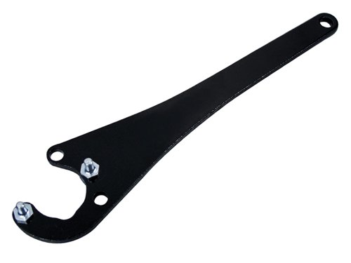 The BlueSpot Tools Adjustable Grinder Pin Spanner has been designed for use with locknuts on angle grinders. The spanner is used for fitting or removing abrasive discs with its fully adjustable pin wrench and spanner handle.The pin distance can be set to 26mm, 30mm or 35mm. Ideal for 4.1/2in, 5in and 9in grinders.
