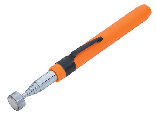 This BlueSpot Telescopic Magnetic Pick Up Tool is fitted with a soft grip handle for increased comfort. The telescopic shaft extends from 150mm to 685mm. Fitted with a ;high strength magnet for a secure hold, with a maximum magnetic lift of 2.25kg (5lb). It also features a handy pocket clip for convenient carrying.Specification:Magnet Diameter: 13mm (1/2in)