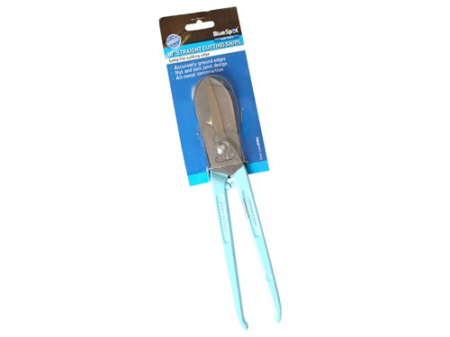 The BlueSpot Straight Cutting Snips are drop forged for increased durability. They have accurately ground cutting blades with a nut and bolt joint design. They feature a handle lock for safe storage.Size: 250mm (10in)