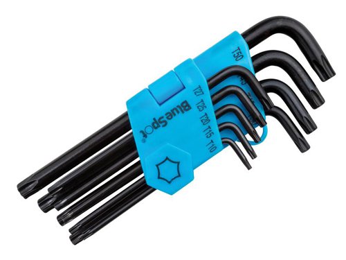 BlueSpot Tools Long Arm Ball End TORX Key Set of 9 (TX10-TX50)
