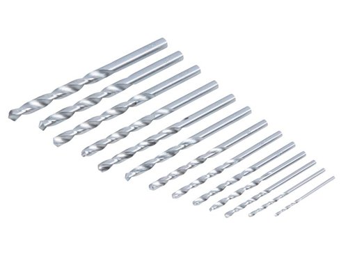 The BlueSpot Tools 13 Piece Twist Drill Set manufactured from High-Speed Steel (HSS), is ideal for drilling in steel, iron, non-ferrous metals, plastics and wood. Contains:Sizes: 1.5, 2, 2.5, 3, 3.3, 3.5, 4, 4.2, 4.5, 5, 5.5, 6, 6.5mm.