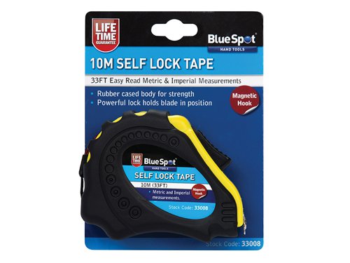 B/S33008 BlueSpot Tools Easy Read Magnetic Pocket Tape 10m/33ft (Width 23mm)
