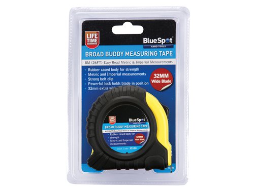 B/S33100 BlueSpot Tools Broad Buddy Pocket Tape 8m/26ft (Width 32mm)
