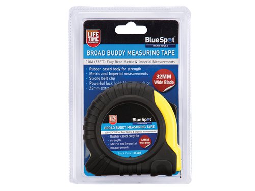 B/S33102 BlueSpot Tools Broad Buddy Pocket Tape 10m/33ft (Width 32mm)