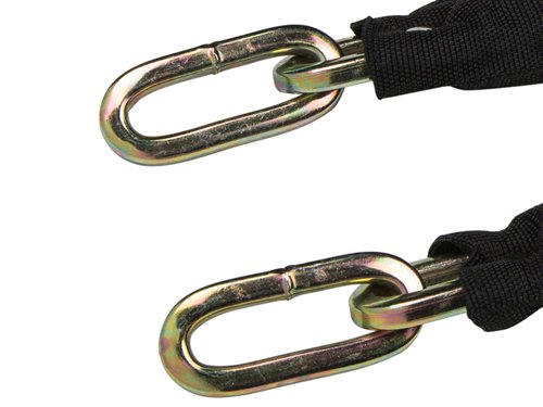 The BlueSpot Square Link Chains are manufactured from hardened steel with a nylon sheath for protection and increased durability. Suitable for domestic and industrial use, the square profile also makes it harder to use bolt cutters on the chain itself.1 x BlueSpot Square Link Chain 3ft x 8mm