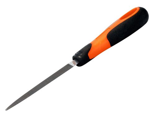 BAH 1-170-10-3-2 ERGO™ Handled Three-Square Second Cut File 250mm (10in)