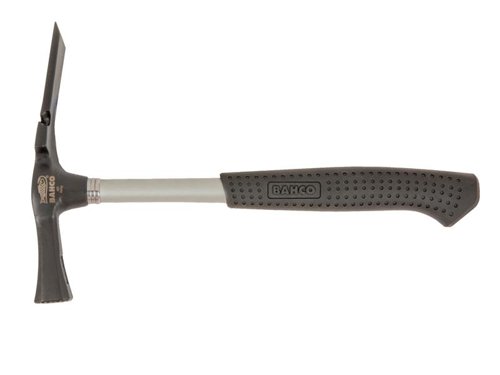 Bahco Bricklayers Hammer with anti-slip striking face and nail puller. Has a tubular steel shaft with comfortable grip.Weight: 600g (1.1/4 lb).