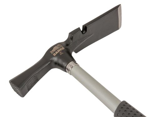 Bahco Bricklayers Hammer with anti-slip striking face and nail puller. Has a tubular steel shaft with comfortable grip.Weight: 600g (1.1/4 lb).