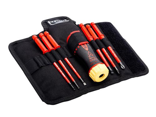 BAH808061 Bahco Insulated Ratcheting Screwdriver Set, 6 Piece
