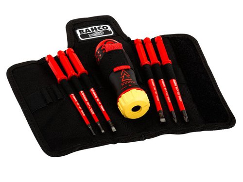 BAH808062 Bahco Insulated Ratcheting Screwdriver Set, 6 Piece