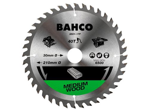 BAH 8501-10F Portable/Table Saw Blade for Wood 170 x 30mm x 30T