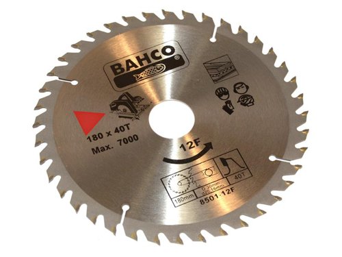 BAH 8501-12 Portable/Table Saw Blade for Wood 180 x 30mm x 20T