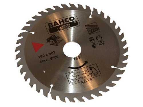 BAH 8501-15F Portable/Table Saw Blade for Wood 190 x 30mm x 40T