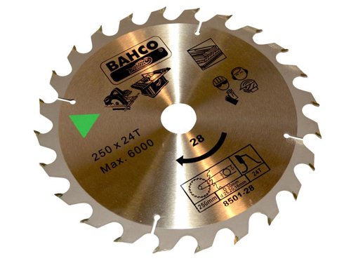 BAH 8501-28 Portable/Table Saw Blade for Wood 250 x 30mm x 24T
