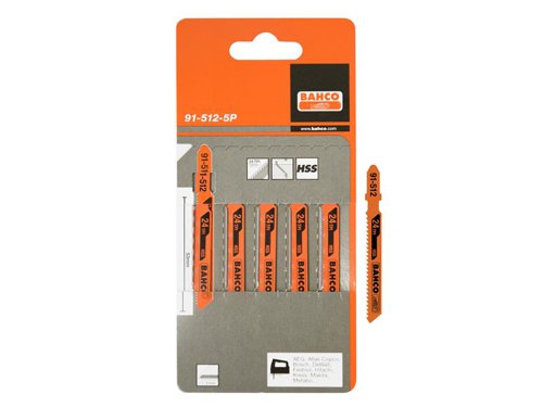 BAH 91-512-5P HSS Metal Jigsaw Blades (Pack 5)