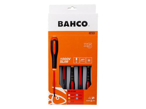 BAH9872SL Bahco BE-9872SL ERGO™ VDE Insulated Screwdriver Set, 5 Piece