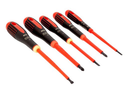 BAH9881S Bahco BE-9881S ERGO™ VDE Insulated Screwdriver Set, 5 Piece