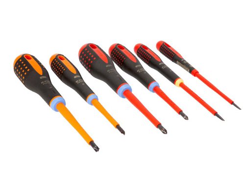 BAH9884S Bahco BE-9884S ERGO™ VDE Insulated Screwdriver Set, 6 Piece