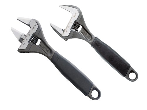 Bahco ERGO™ Extra Wide Jaw Adjustable Wrench Twin Pack