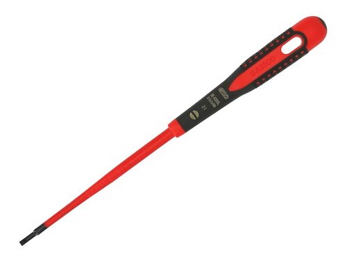 BAHBE8220SL Bahco ERGO™ Slim VDE Insulated Slotted Screwdriver 3.0 x 100mm