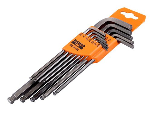 BAH BE-9780 Imperial Long Ball End Hex L-Key Set, 12 Piece