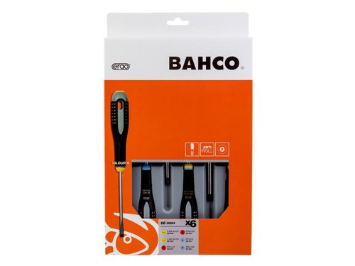 Bahco BE-9884 ERGO™ Screwdriver Set, 6 Piece